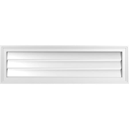 Ekena Millwork Vertical Surface Mount PVC Gable Vent: Functional, w/ 2"W x 1-1/2"P Brickmould Frame, 40"W x 12"H GVPVE40X1202SF
